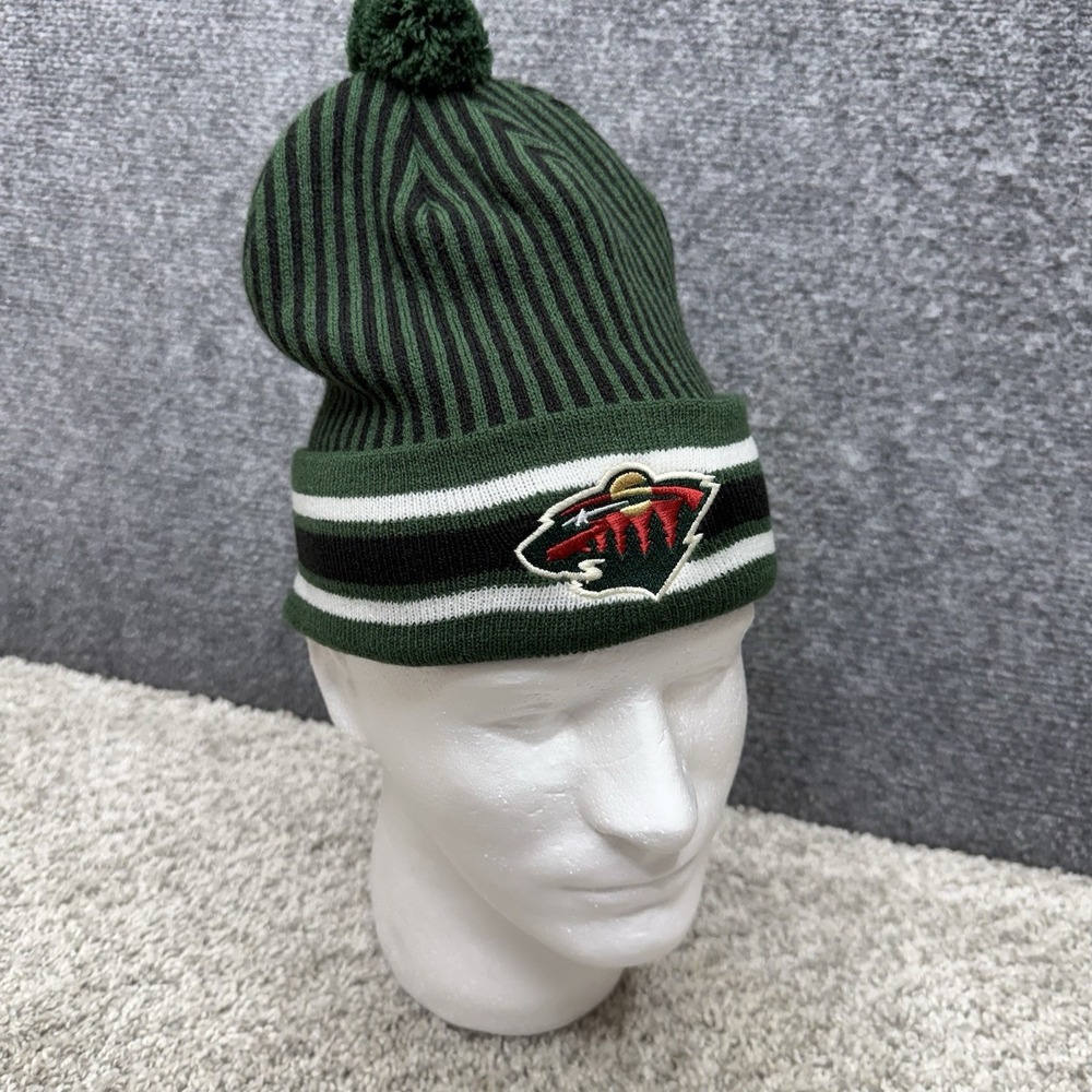 NHL Minnesota Wild Beanie hat green‎ toboggan embroidered